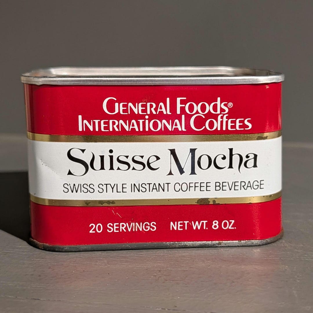セルジュ・ゲンズブール 　　 NOUVEAU CAFE No.1 1985 1980s General Foods International Coffee Can Suisse Mocha - Old