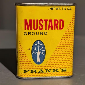 1960er Jahre Old & Original Franks Gewürzdose für Petersilie, Senf, Gewürz, Metall