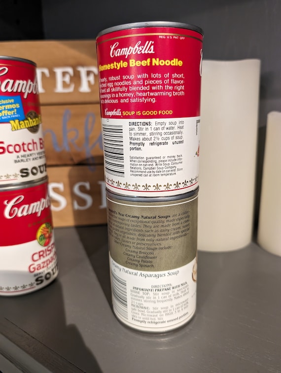 1980s Campbell's Soup Can Label on Can - Original Vintage