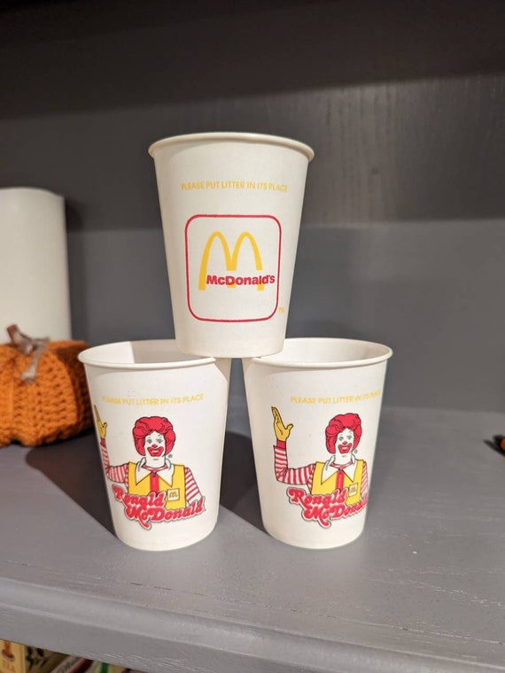 Lot of 3: NOS 1990's Ronald Mcdonald Cup - Mcdonald's American Can