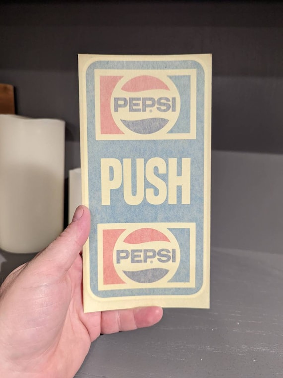 Original NOS 1970's Pepsi Cola Grocery PUSH PULL Store Country