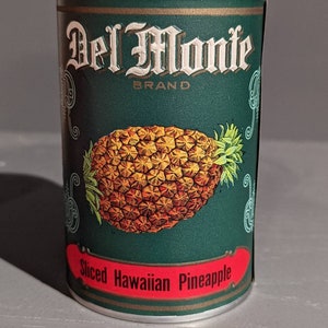 1910&#39;s Del Monte Hawaiian Pineapple can label on can, San Francisco, California