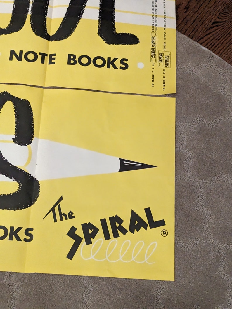 Original Vintage 1940s 50s Hytone Big School Supplies Spiral Notebook ...