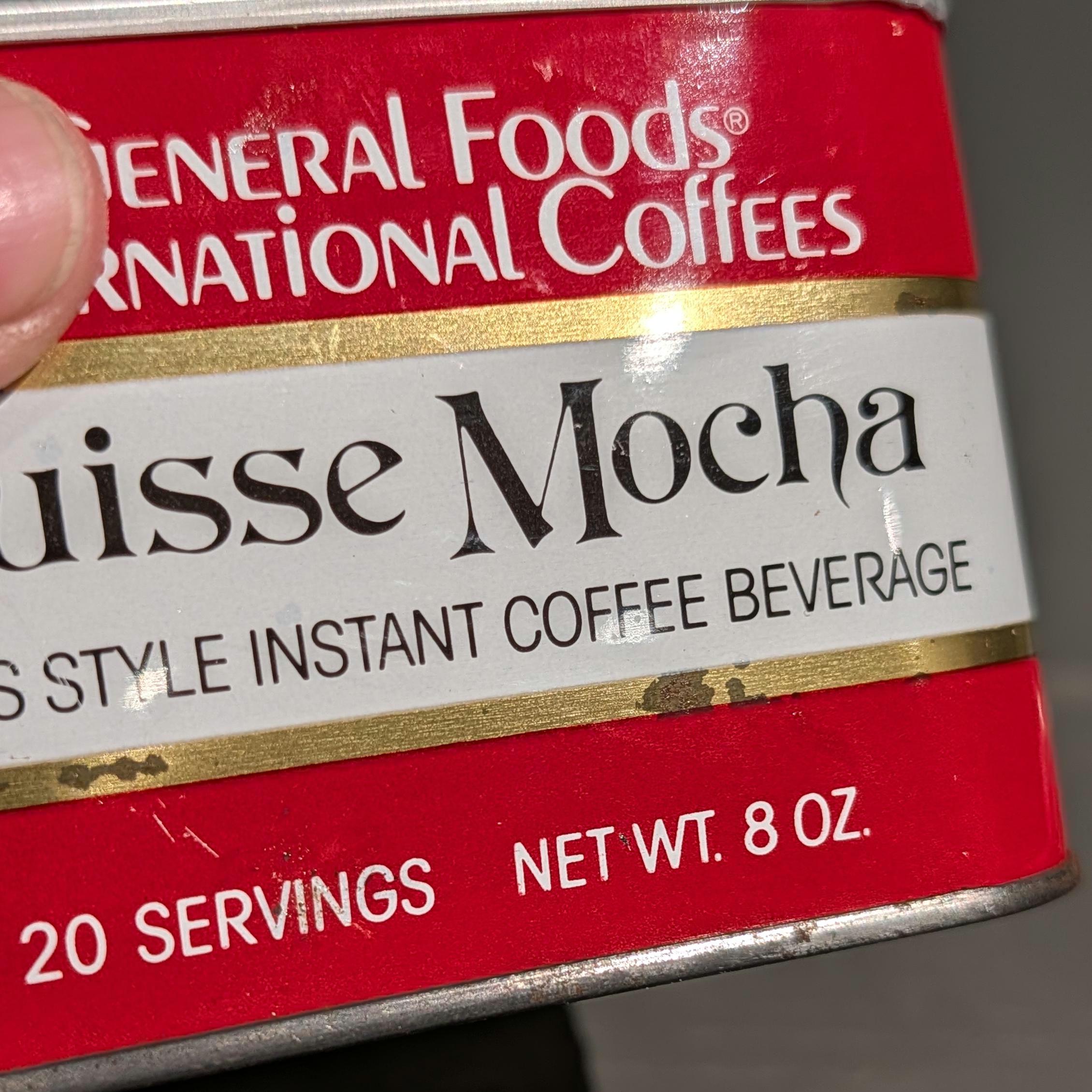1980s General Foods International Coffee Can Suisse Mocha - Old