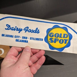 1950&#39;s NOS Gold Spot Dairy Paper Hat - Old & Unused!! Oklahoma City, Enid, Stillwater