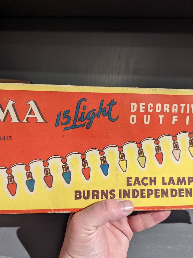 Old & Original 1940's Noma Christmas Lights Display Box Etsy