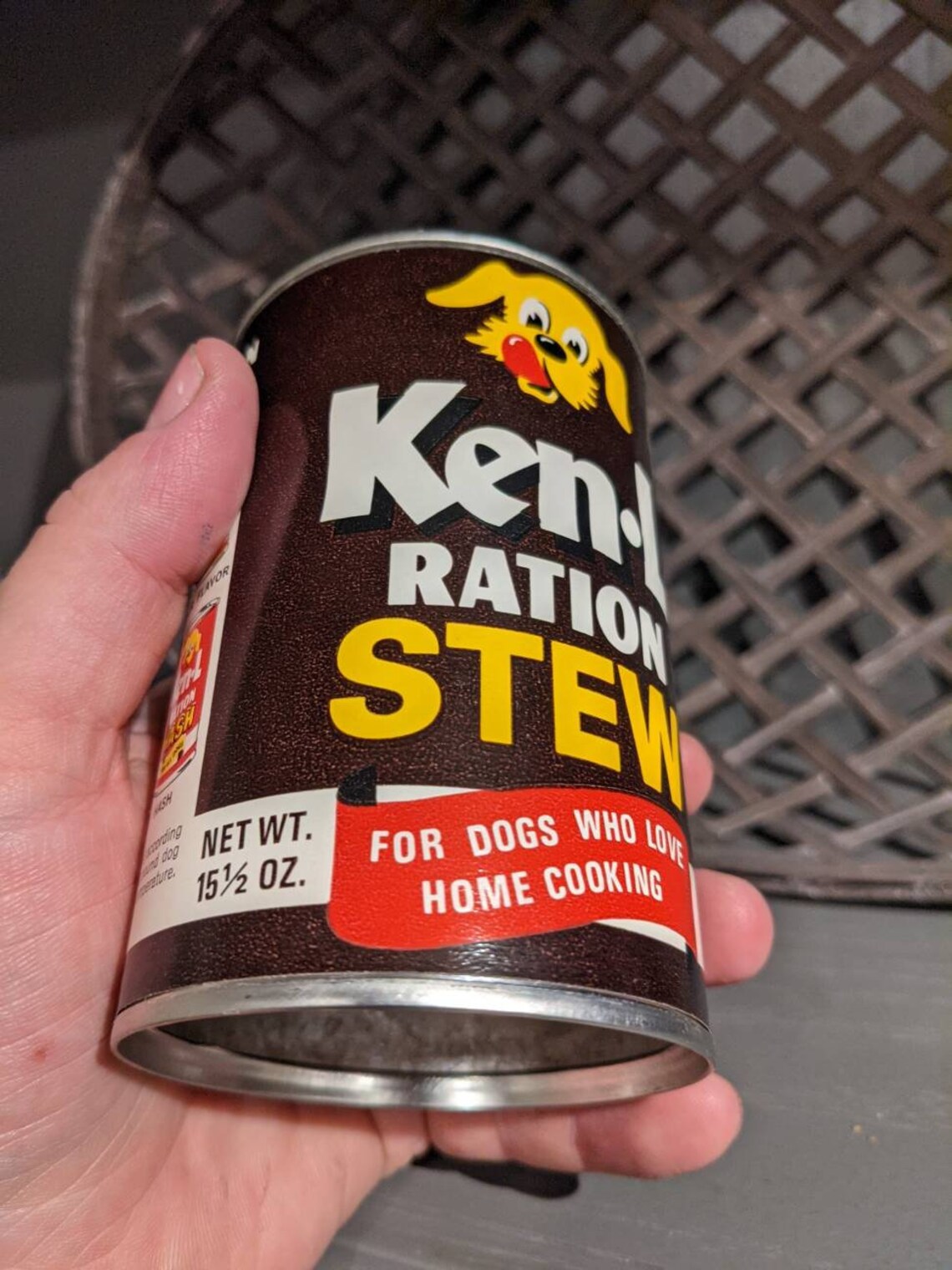 1970's KenL Ration Stew Dog Food can label on can Etsy