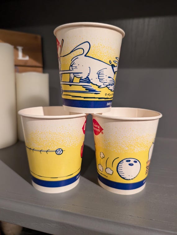 1988 Dairy Queen Ice Cream Shake Cup Old & Original Vintage Dennis