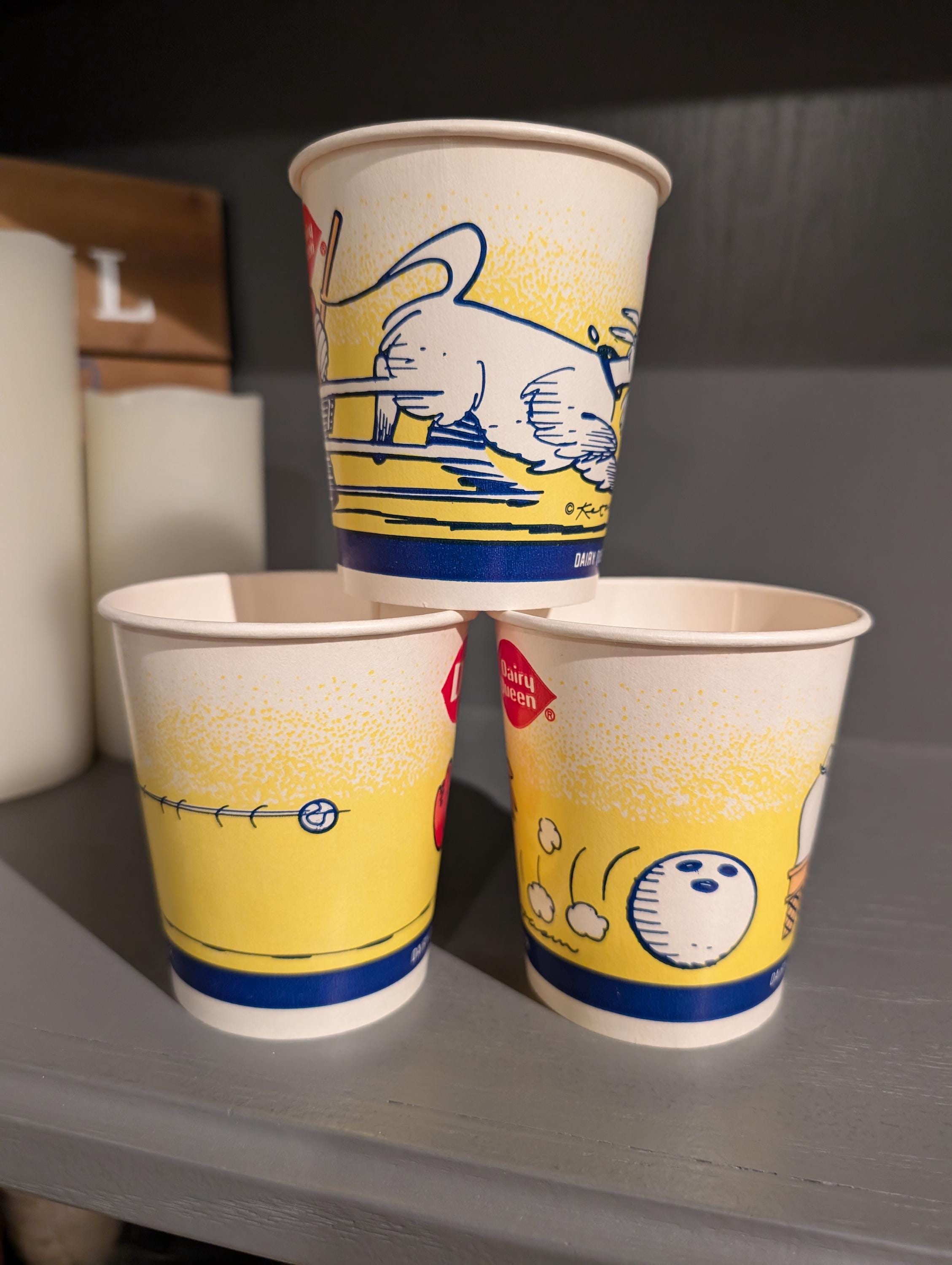 1988 Dairy Queen Ice Cream Shake Cup Old & Original Vintage Dennis