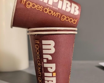 Lot of 3 NOS 1970's Mr Pibb Soda Sample Cups - Old & Original Ounce Size