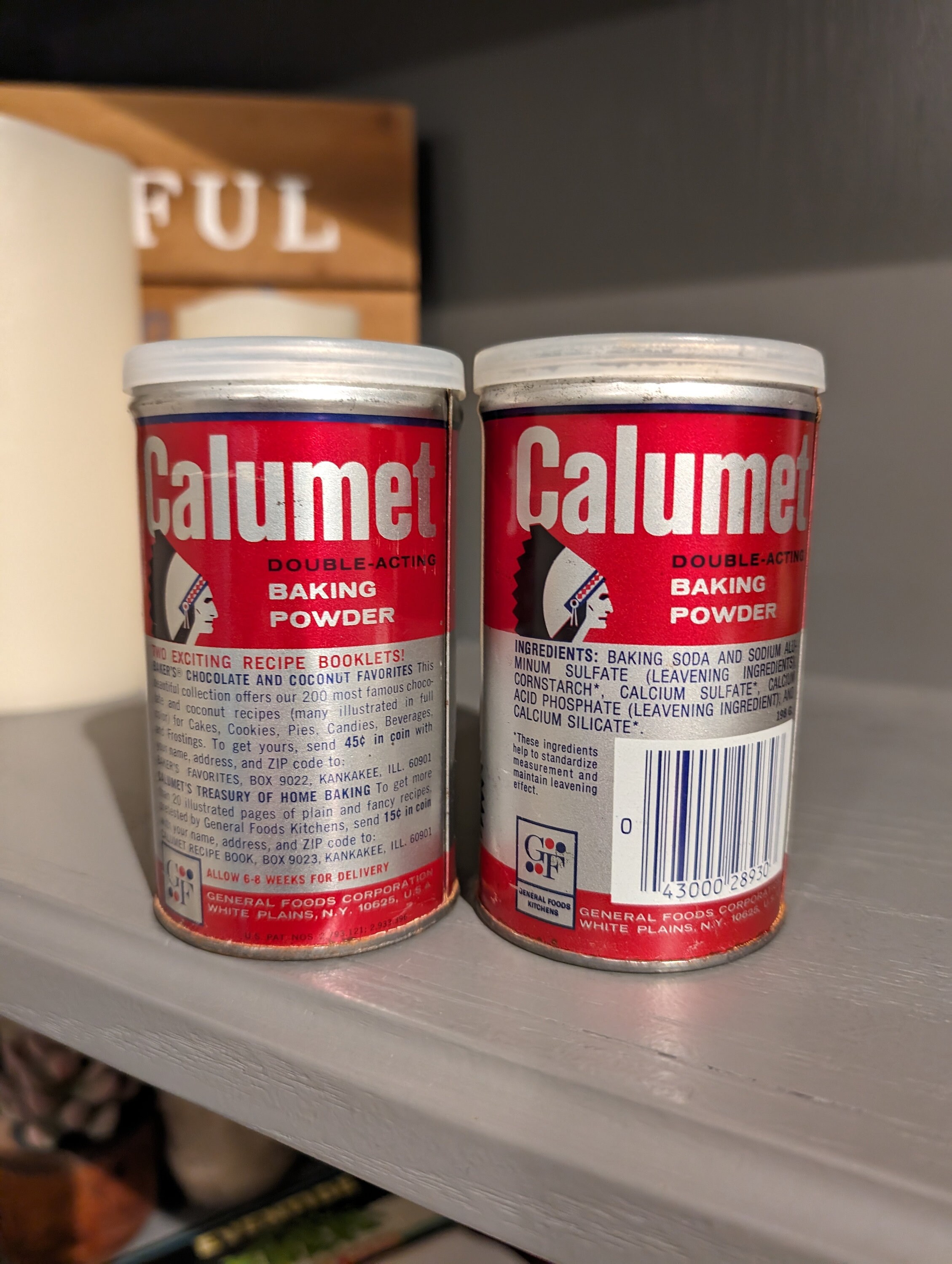 トップ 1980s Calumet Baking Powder Tin - Old & Original General アンティーク雑貨