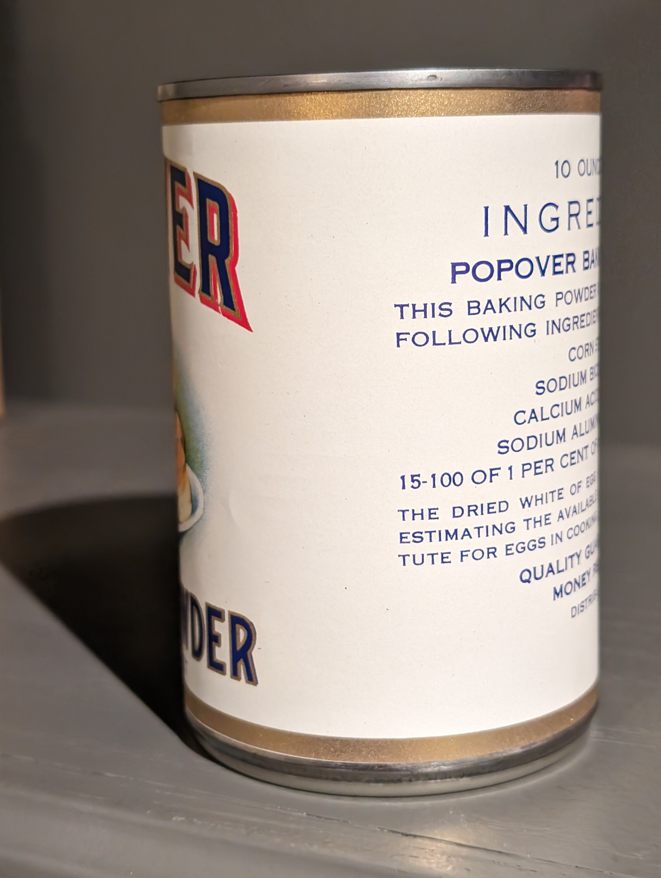 1920s 30s 40s Popover Baking Powder Can Label on Can Original Vintage ...
