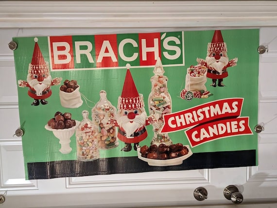 Large 1972 Brach's Candy Christmas Candy Candies Treats Display Original Grocery  Store Sign -  Canada