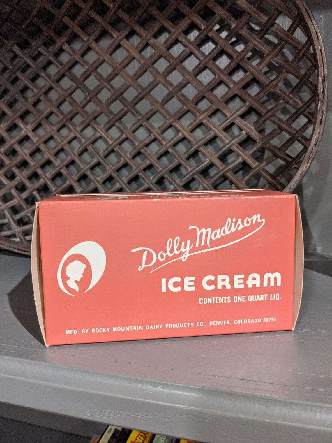 Large NOS 1970's Dolly Madison Ice Cream Quart Container Etsy