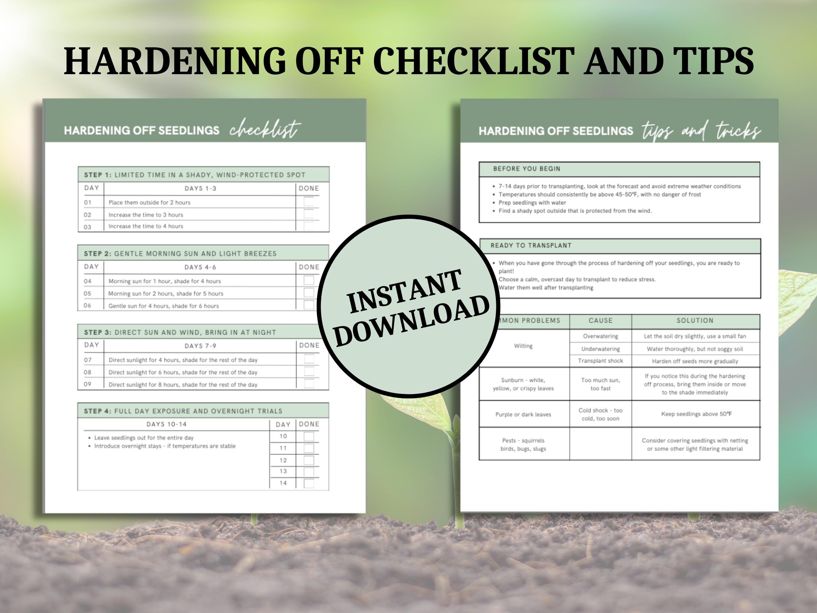 Off Guide Garden Checklist | Plant Guide | Hardening off Guide | How to Start a ...