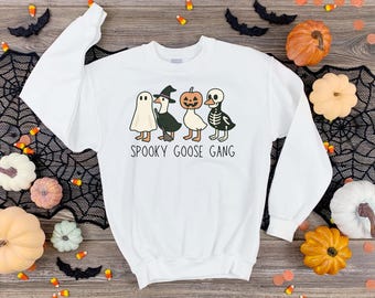 Spooky Goose PNG, Halloween Goose-sublimatie, trendy Halloween-clipart PNG, Spooky Season PNG, digitale download Halloween