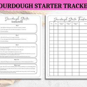 Sourdough Starter Tracker, Printable Sourdough Checklist, Sourdough Starter Checklist, Start Your Own Sourdough Starter, Instant Download