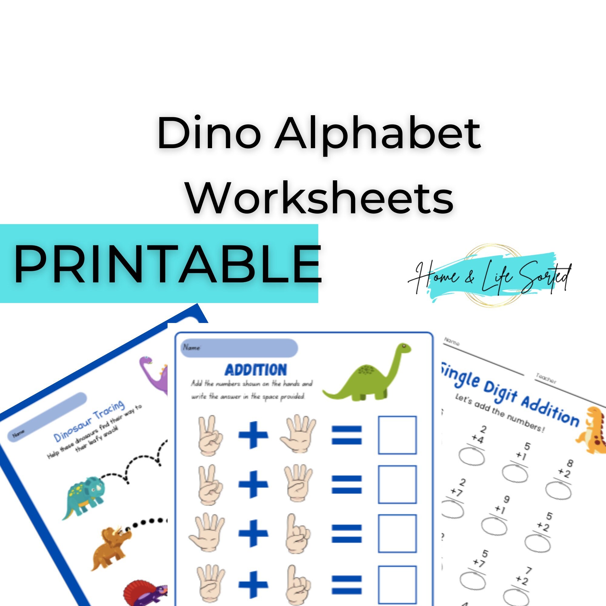 dinosaur alphabet practice printable worksheets 2nd grade to etsy