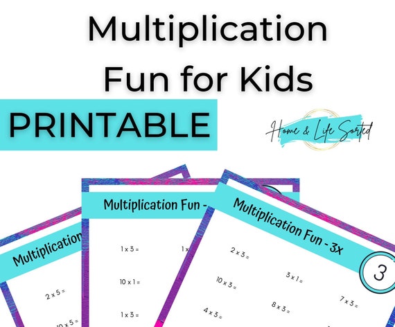 multiplication printable worksheets 2nd grade to 4th grade etsy
