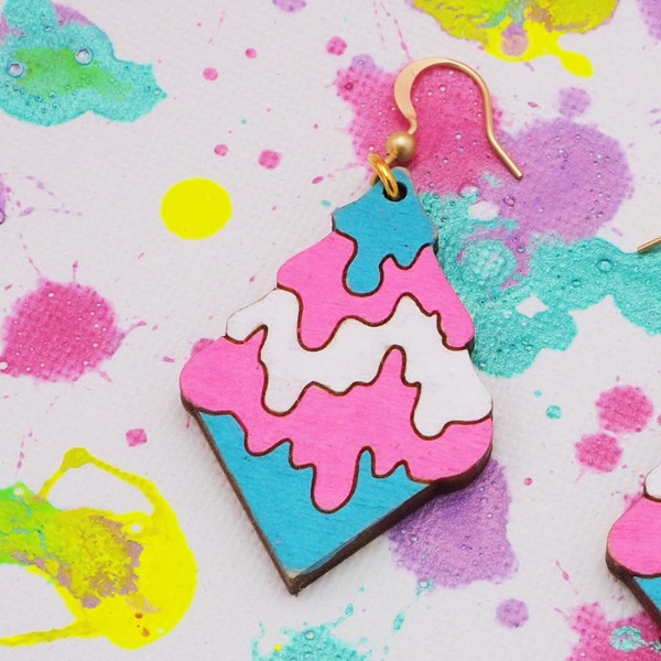 TRANS PRIDE overflow earring | pronoun jewelry, nonbinary earring, queer liberation, trans flag, nonbinary fashion, lgbtq gift, trans rights