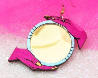 FUTURE VISIONS earring, witch jewelry, queer jewelry, femme magic, queer fashion, femme accessory, queer artist, queer utopia, crystal ball