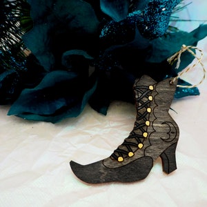 WITCH BOOT ornament / wall decor handmade ornament solstice gift queer art gifts for witches queer witch witch decor image 2