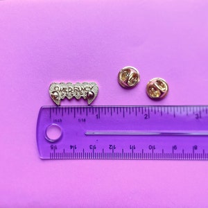 Lesbian fang pin, lesbian enamel pin, LGBTQ pride, lesbian flag, sapphic jewelry image 5