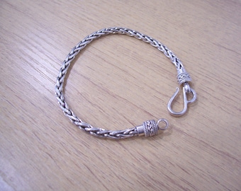 Vintage Sterling Silver Braided Bracelet