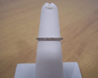 Vintage Dainty Natural Diamond Band Style Ring in White Gold