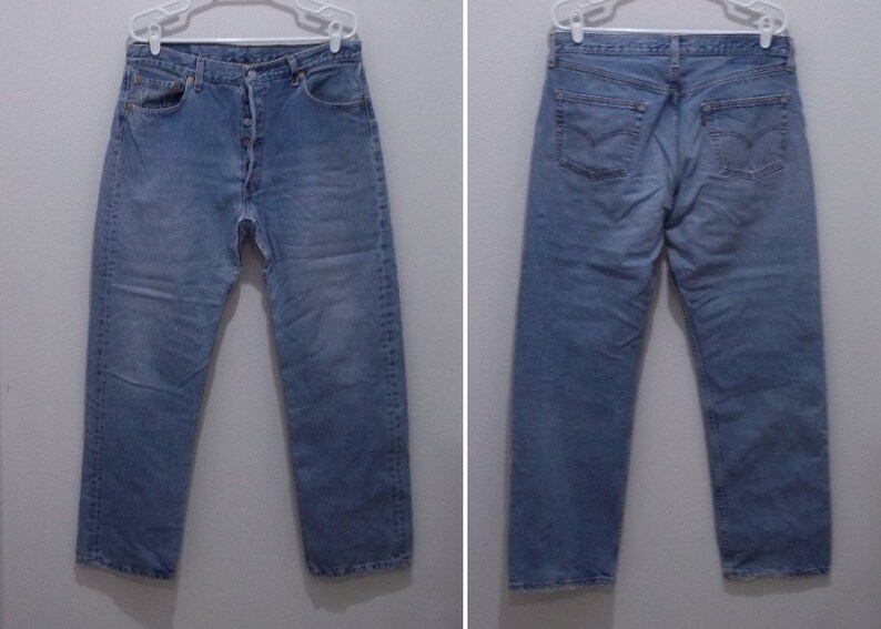 Vintage Levis 501 Jeans Mens Actual 34X29.5 Red Tab Hige Fade | Etsy