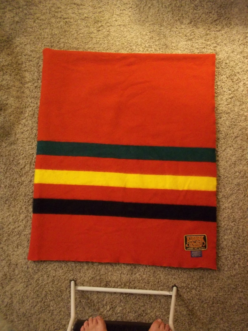 Vintage Pendleton Wool Blanket 86X72 Kodiak Salmon Packers Etsy