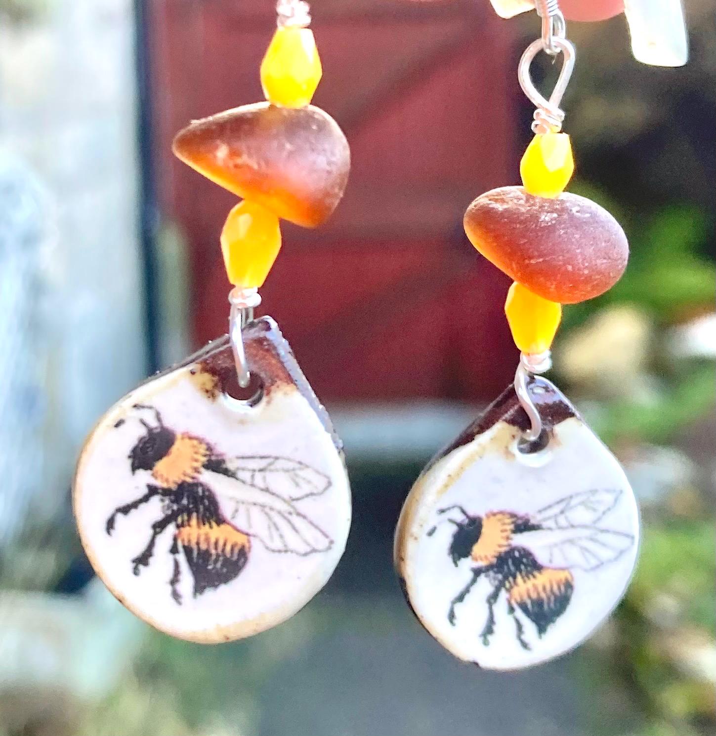 Upcycled Window Glass Earrings - Etsy
