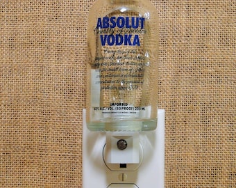 Absolut Vodka 200ml. Glass Bottle Night Light