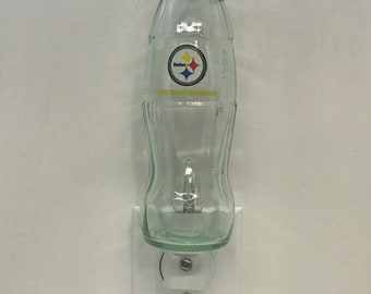 Pittsburgh Steelers 2005 World Champions Commemorative Coca Cola Glass Bottle Night Light