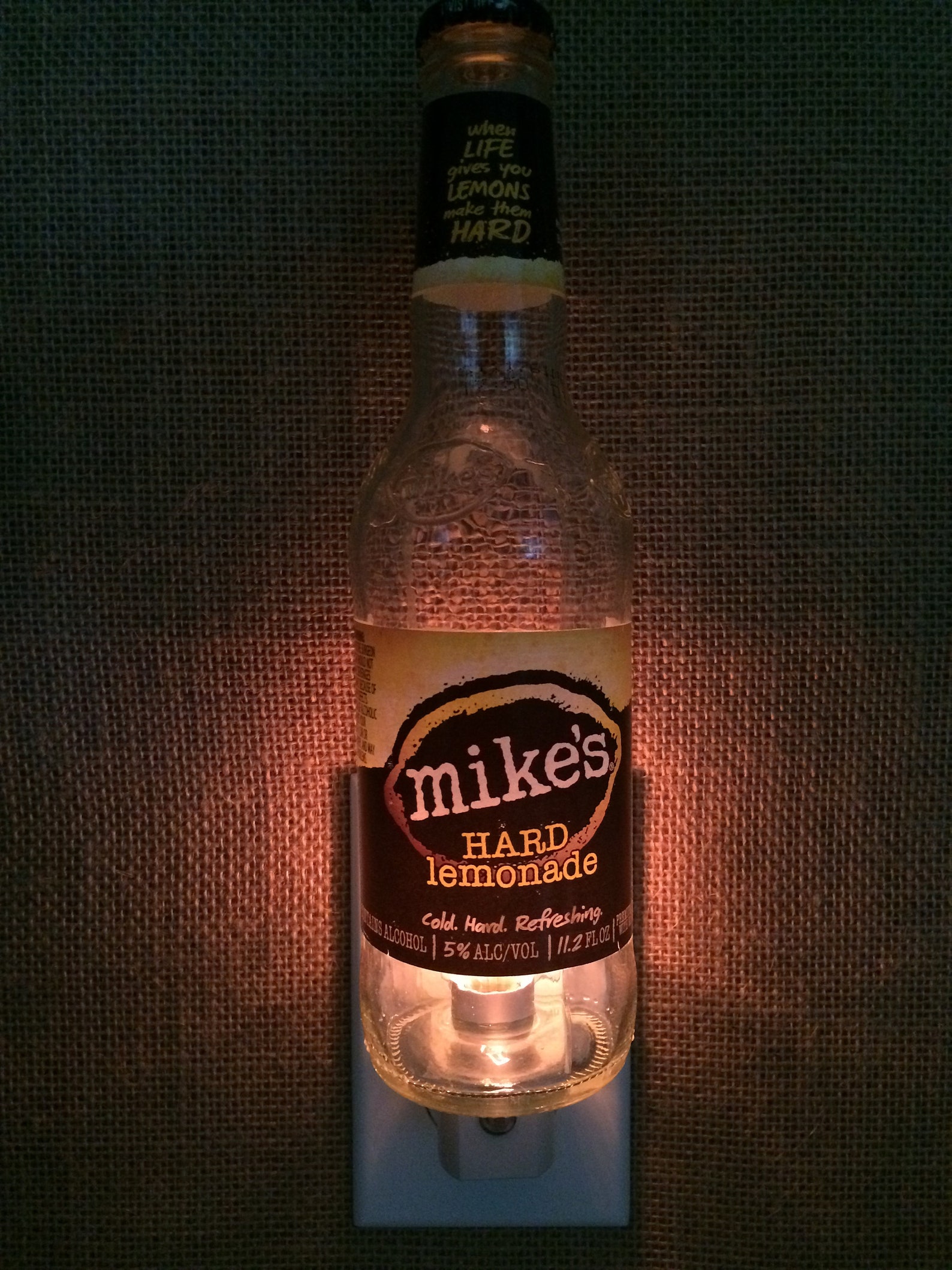 Mike's Hard Lemonade 12oz. Glass Bottle Night Light Etsy
