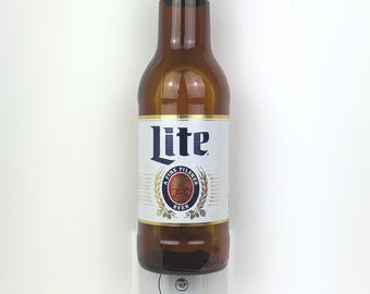 Miller Lite 12oz. Glass Bottle Night Light