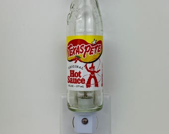 Texas Pete Hot Sauce 6oz. Glass Bottle Night Light