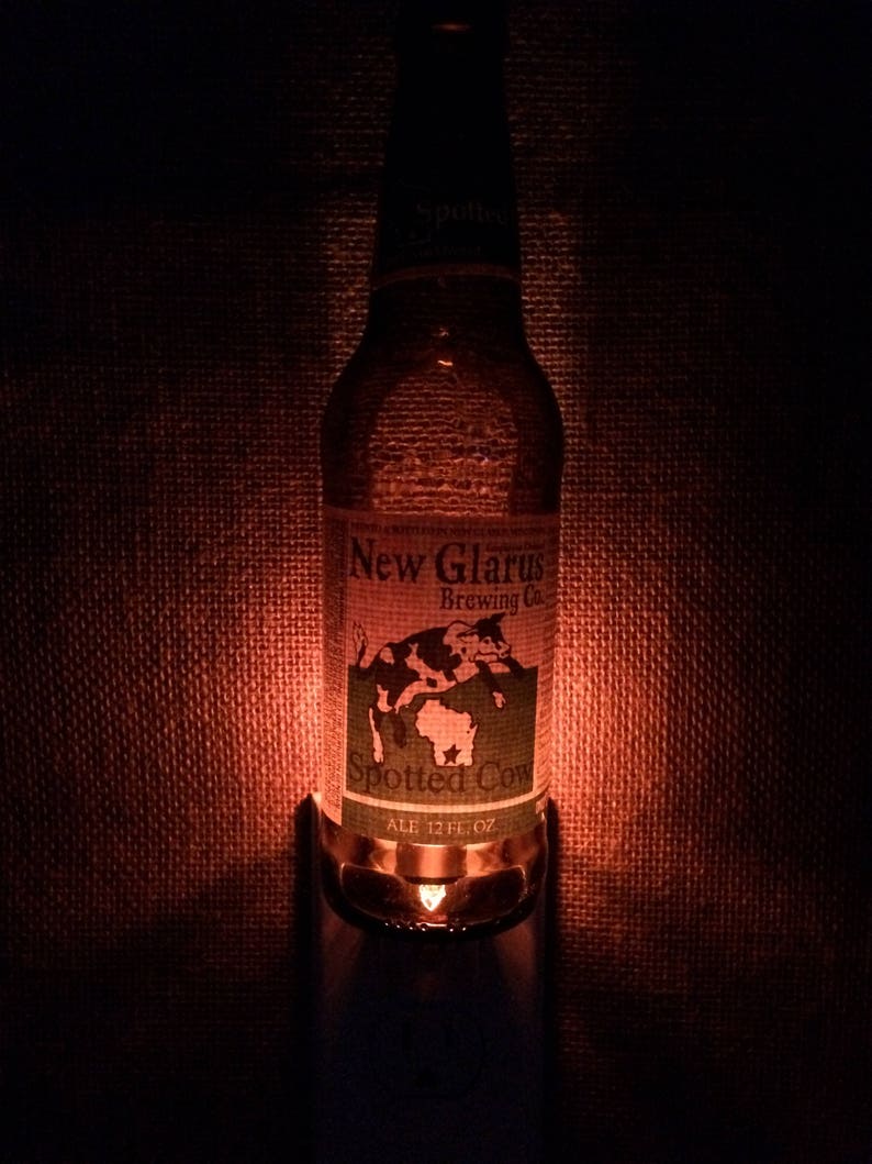 New Glarus Spotted Cow 12oz. Glass Bottle Night Light Etsy