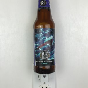 Great Lakes Edmund Fitzgerald Porter 12oz. Glass Bottle Night Light image 1