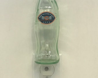 Chicago Bears Soldier Field 2003 Commemorative Coca Cola Glass Bottle Night Light