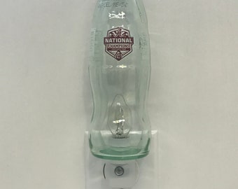 Alabama 2015 National Champions Commemorative Coca Cola Glass Bottle Night Light