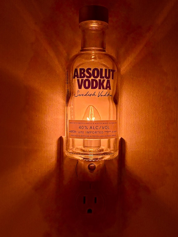 Absolut Vodka 200ml. Glass Bottle Night Light - Etsy