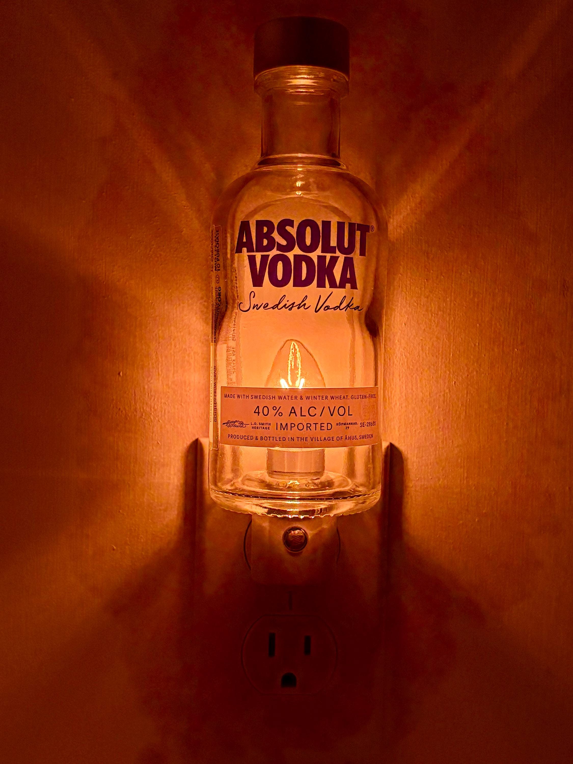 Absolut Vodka 200ml. Glass Bottle Night Light - Etsy
