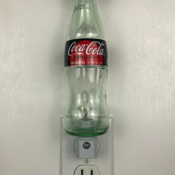 Coke Zero 8oz. Glass Bottle Night Light