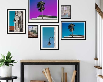 Croatia Palms Art Print, Modern Beach Wall Art, Palm Trees Children's Room Decor