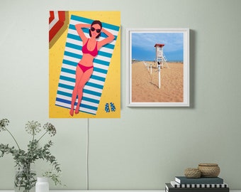 Poster design, sea, travel and beach