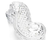 Waterford Crystal Seahorse 8 quot Covered Trinket Jewelry Desk Box Large 40027965