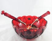 Godinger Godinger Dublin Red Serving Bowl with Serving Pieces