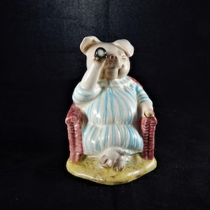 Beatrix Potter Beswick England Little Pig Robinson Spying 1987