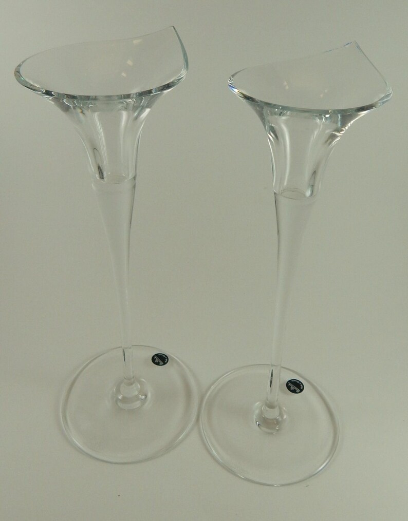 Vintage Rosenthal calla Crystal Candle Holders 10 Etsy
